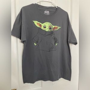 Baby Yoda Tee-Shirt, Charcoal Gray